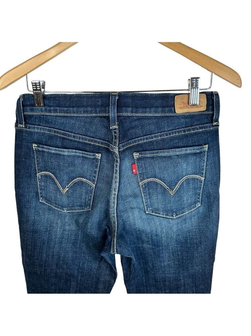 Levis 515 Bootcut Jeans Womens Size 8 Pockets Mid Rise Neutral Casual Core Basic - Picture 7 of 11
